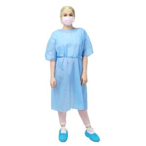 Blue PP Short Sleeves Isolation Gown