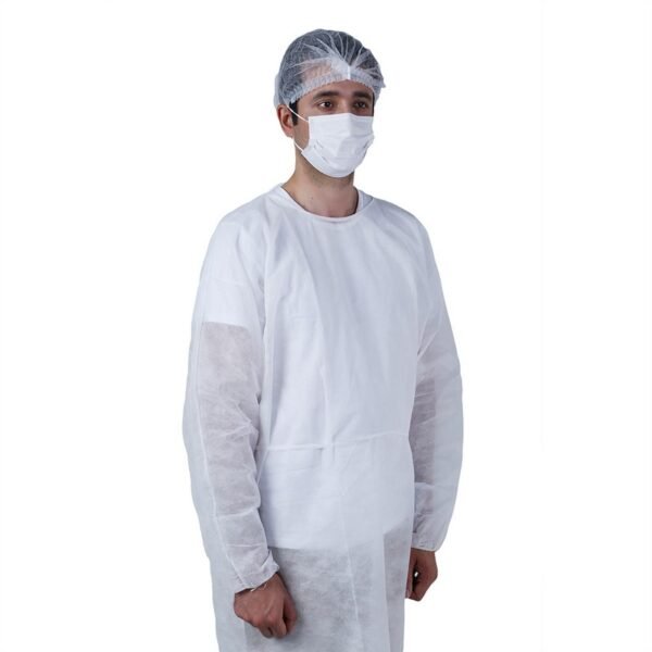 White PP Isolation Gown - Image 4