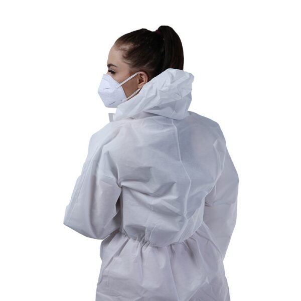 White Polypropylene Disposable Coverall - Image 6
