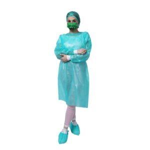 Green PP+PE Isolation Gown