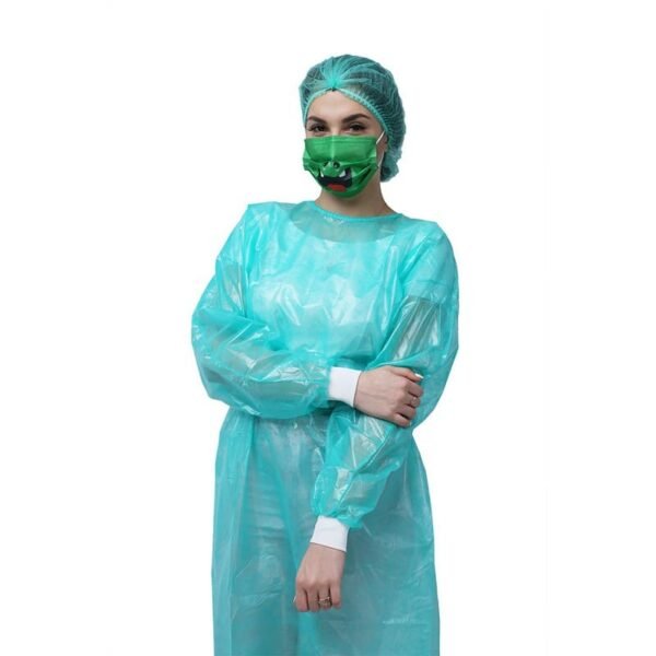 Green PP+PE Isolation Gown - Image 2