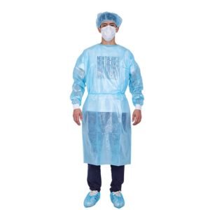 Blue PP+PE Isolation Gown