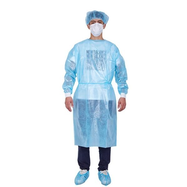 Blue PP+PE Isolation Gown