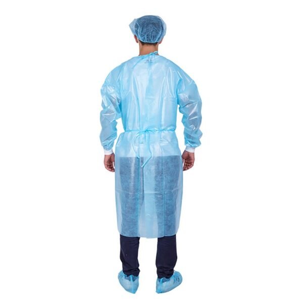 Blue PP+PE Isolation Gown - Image 3