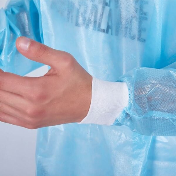 Blue PP+PE Isolation Gown - Image 4