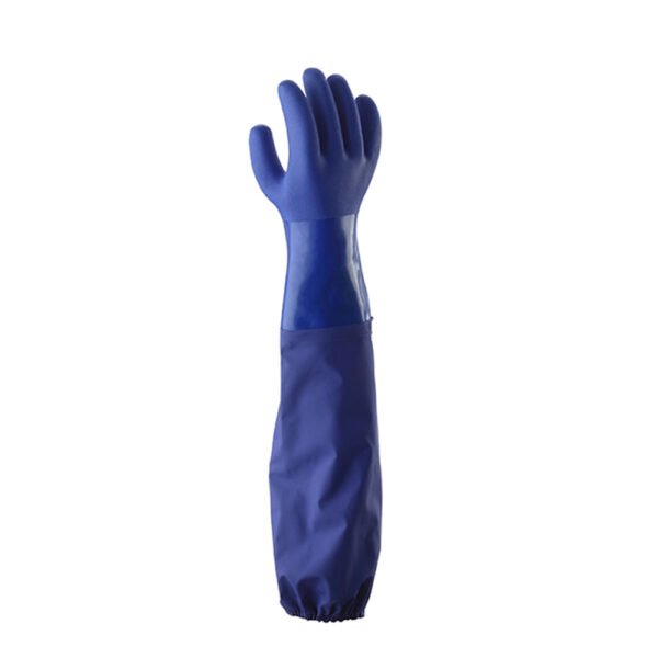 PV615 Extra Long Sandy Palm PVC Oil Resistant Glove 22" - Image 2