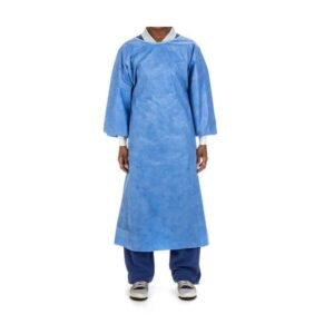 ASTM F739-12 Blue Chemotherapy Gown
