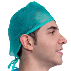 Disposable Surgical Cap with Ties - hand made (2)