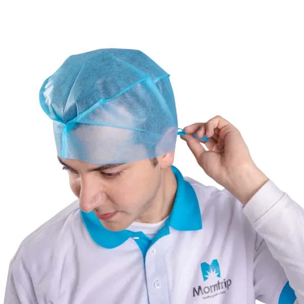Disposable Surgical Caps with Ties - machine made (2)